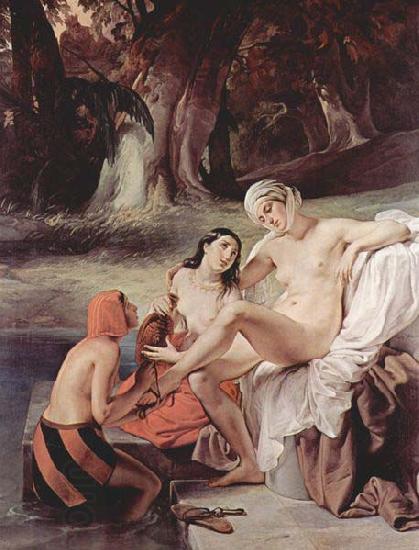 Francesco Hayez Bathsheba Bathing oil painting picture